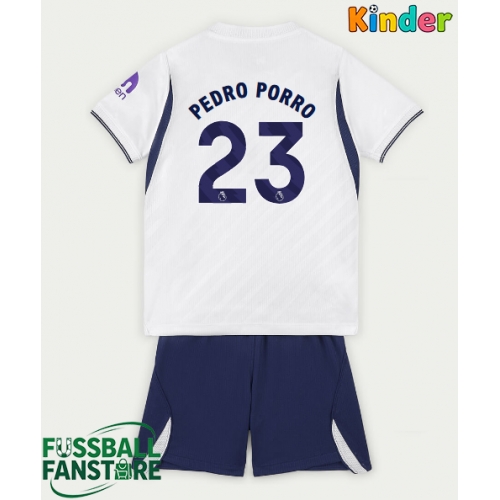 Tottenham Hotspur Pedro Porro #23 Replik Heimtrikot Kinder 2026-27 Kurzarm (+ Kurze Hosen)
